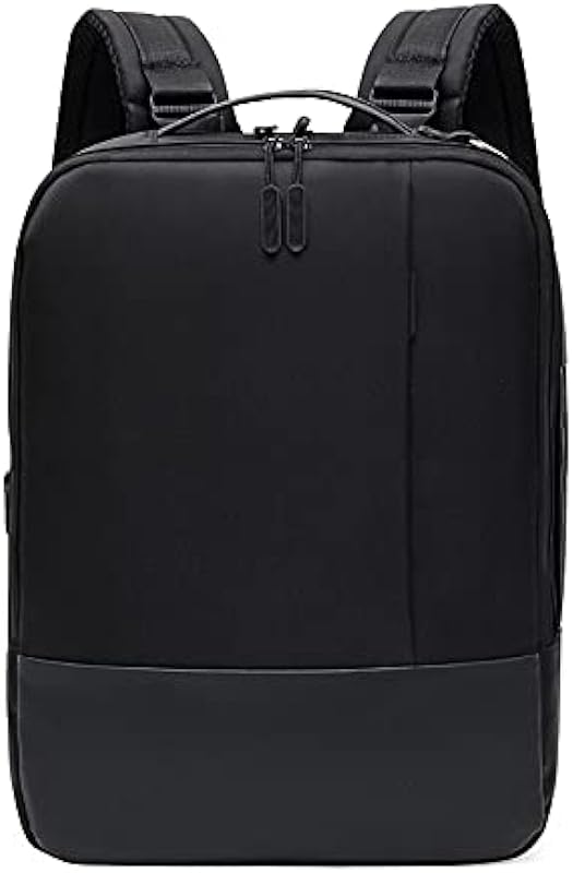 TOKSHOP Mochila Executiva Multifuncional Slim Impermeável para Notebook 4 em 1 vira Maleta Executiva Bolsa Transversal ou Pasta de Mão com Detalhes em Couro PU de Resistente com Entrada USB