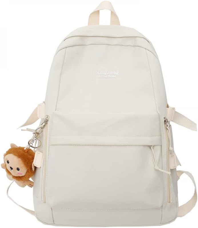 NUTOT Mochila feminina à prova d’água para esportes ao ar livre e lazer para laptop (branco)