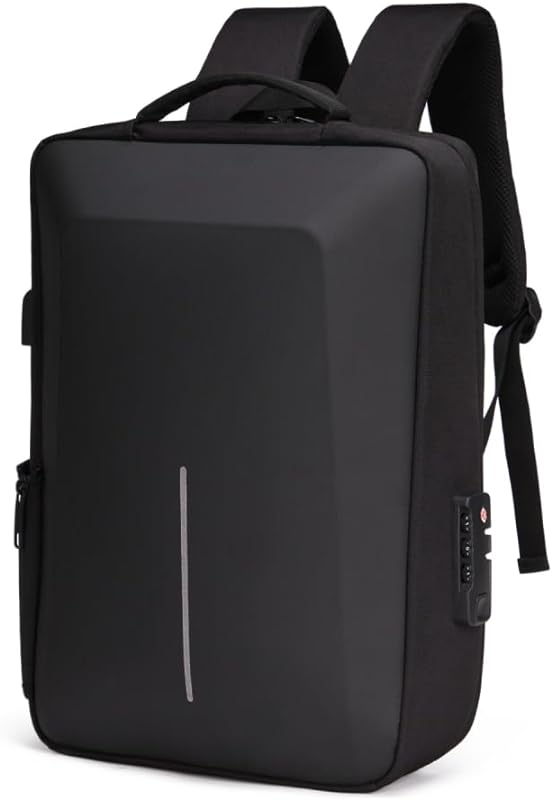 TOKSHOP Mochila Masculina Executiva Slim Antifurto com Trava e Código Para Notebooks de Até 15.6 Polegadas Rígida