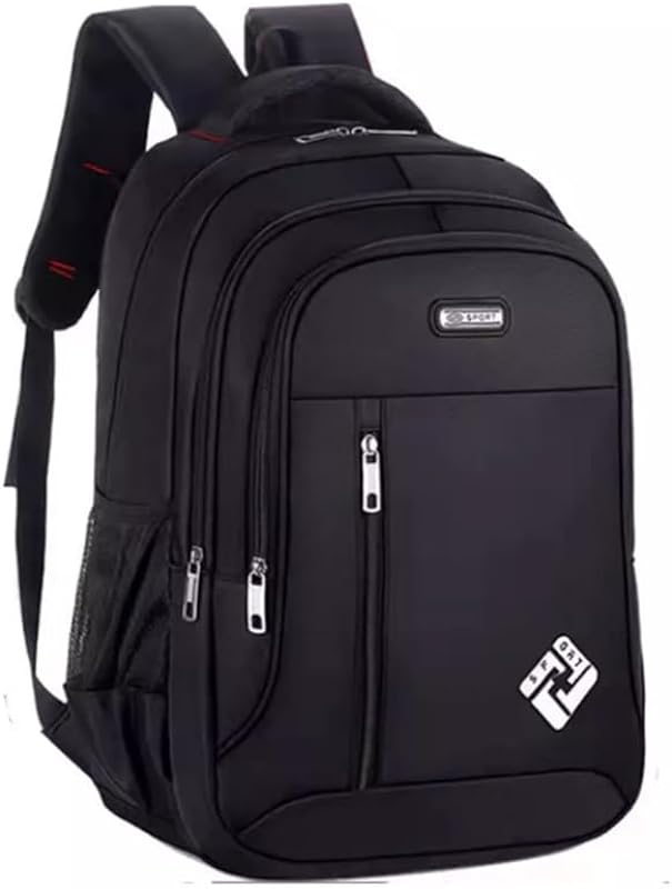 Mochila Notebook Viagem Escolar Multifuncional Preta Branca