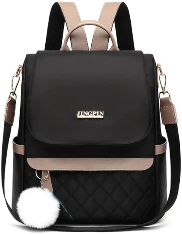 Bolsa estilo Mochila feminino de Poliester (PRETO)