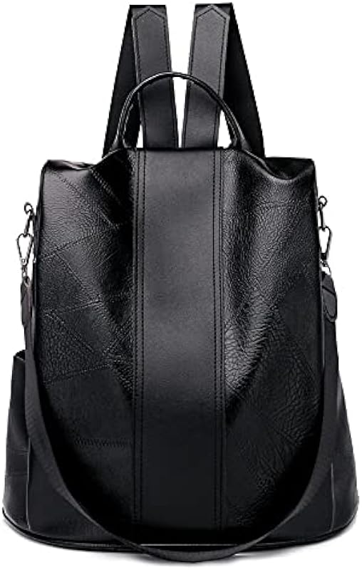 Mochila Feminina De Couro Pu Antifurto Casual Dupla Finalidade Mochila De Viagem