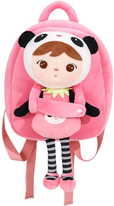 Mochila Metoo Infantil Linda + Boneca, IBMKIDS (Rosa e Branco)