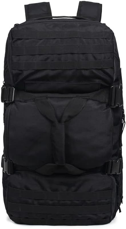 Mochila de equipamento tático – Mochila militar – Mochila de emergência impermeável 50L, bolsa de 3 dias Mochila militar para assalto ao ar livre mochila mochila mochila – preta, Preto, 60x21x33in