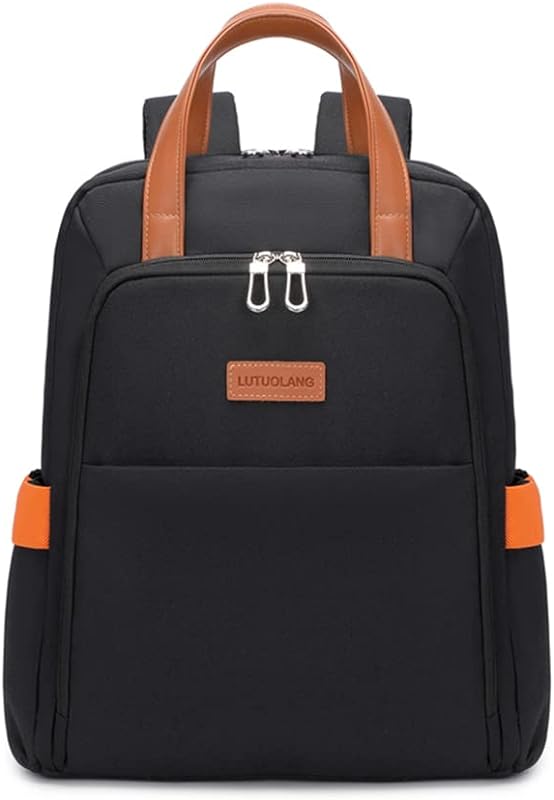 Mochila feminina simples, bolsa para laptop de 15,6 polegadas