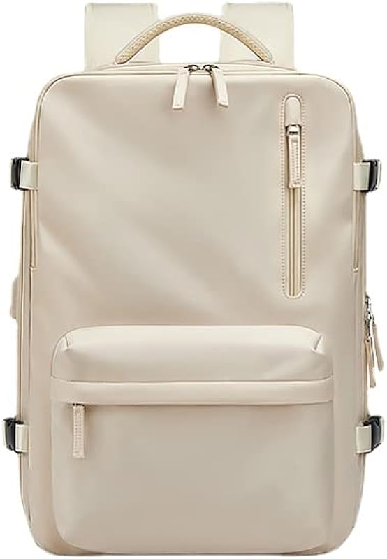Mochila de viagem extra grande, mochila feminina impermeável para caminhadas com bolsa separada para sapatos, mochila para laptop de 17 polegadas