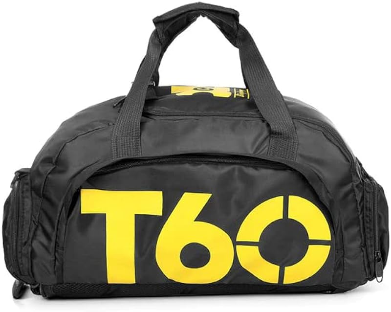 Bolsa Mochila T60 Multisports – Impermeável 35L (Preto e amarelo)