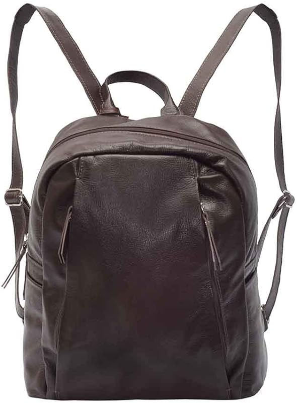 Mochila de Couro Genuíno Espaçosa com Desing Diferente,Costura Reforçada e Fecho Seguro