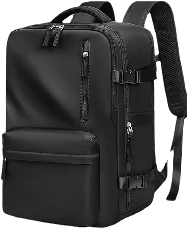 THERESE Mochila de viagem extra grande, mochila feminina impermeável para caminhadas com bolsa separada para sapatos, mochila para laptop de 17 polegadas