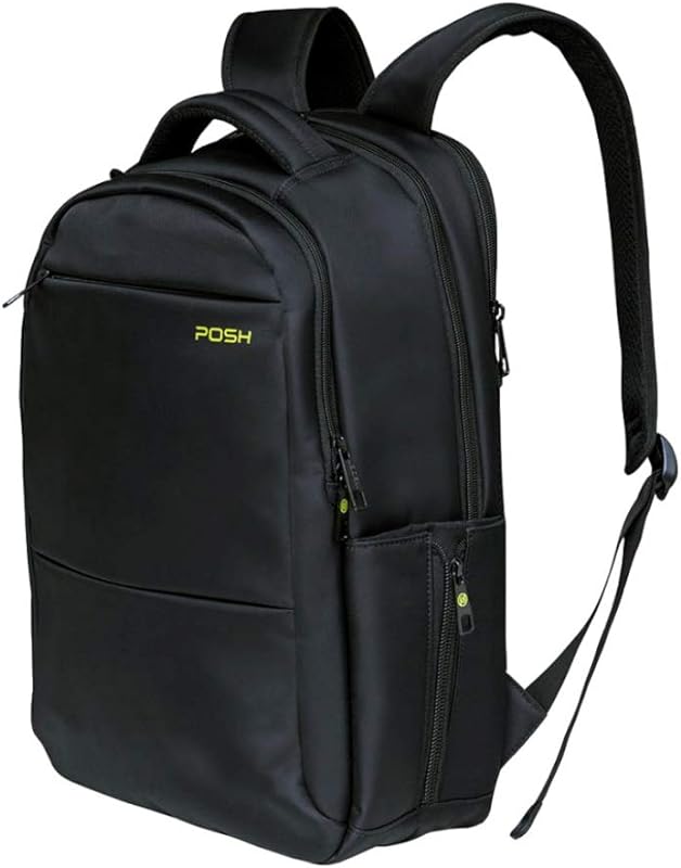 Mochila para Notebook 15.6 Antifurto, Bolso Secreto, Dual Zipper, Nylon de Alta Resistência, Resistente à Água e Cortes, para o Trabalho, Escritório e Escola – Preto – Posh Cosmo (PBPC15BK)