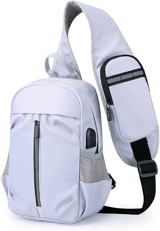 Bolsa A Tiracolo De Pano Oxford Para Homem, Bolsa De Peito Masculina Cruzada Com Combinação, bolsa de carga USB, mochila pequena de viagem, mochila multifuncional Bolsa A Tiracolo De Pano Oxford Para Homem, Bolsa De Peito Masculina Cruzada Com Combinação, bolsa de carga USB, mochila pequena de viagem, mochila multifuncional