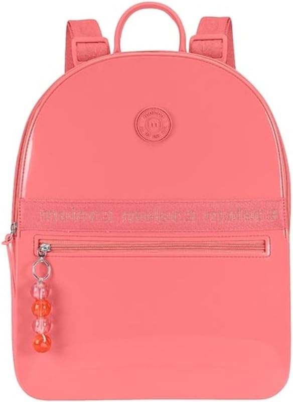Mochila Moleca Zíper Frontal Pingente