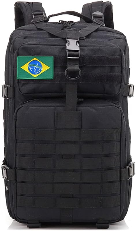 Mochila oxford assault tatica militar outdoor city rock Preto