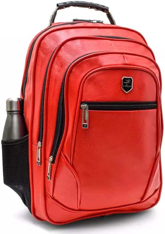 Mochila Reforçada Executiva Escola Trabalho Viagens Masculino/Feminino Vermelha com Trava de Segurança