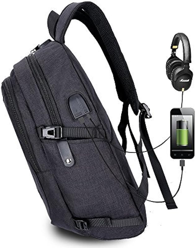 AMAZINGBAG Mochila impermeável – Mochila escolar confortável – para laptop de 15,6 polegadas AMAZINGBAG Mochila impermeável – Mochila escolar confortável – para laptop de 15,6 polegadas