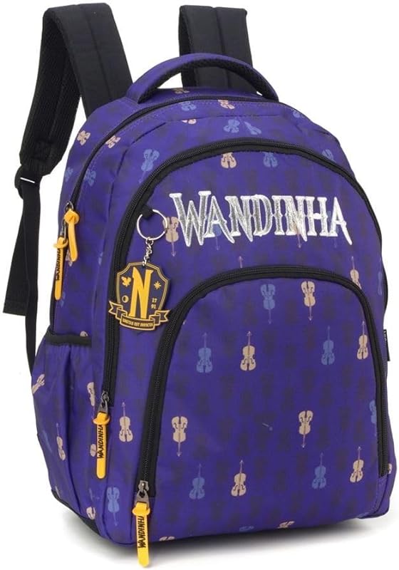 Mochila Costas Laptop Juvenil Escolar Wandinha Addams Luxcel Mochila Costas Laptop Juvenil Escolar Wandinha Addams Luxcel