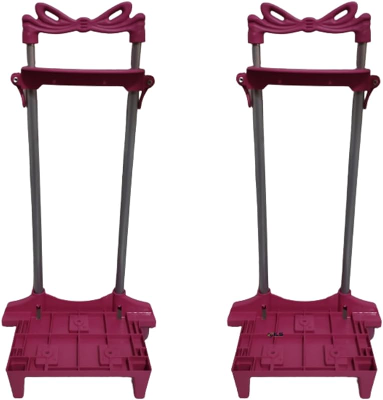 Carrinho Para Mochila Escolar Universal 2 Haste Cor Rosa 40 Cm Leve 2 unidades