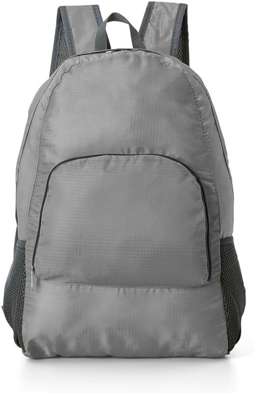 Mochila de ombro leve embalável para caminhadas, pequena casual, dobrável, para uso ao ar livre 21 litros (Cinza)