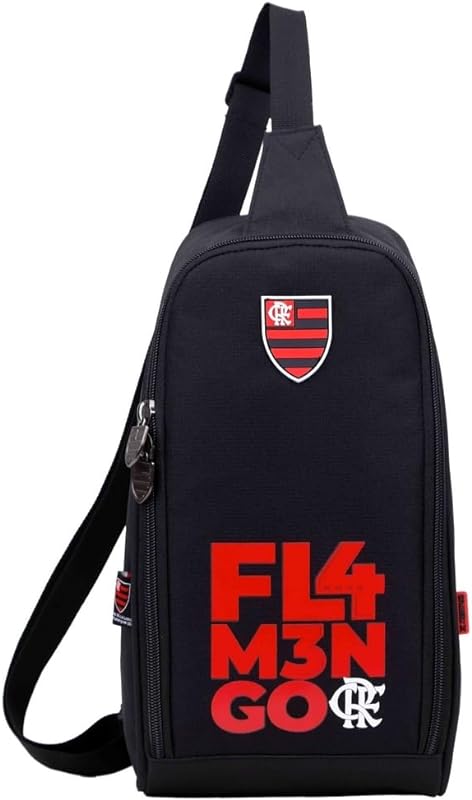 Mochila do Flamengo Esportiva Transversal Academia Esportiva Unissex Reforçada Poliéster Porta Tênis Xeryus