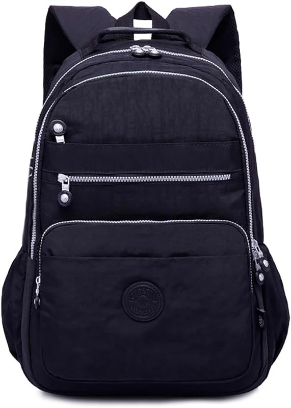 Mochila Bolsa Leve Fofa Feminina Fashion Viagem Casual Estudante faculdade Impermeável (Preta)
