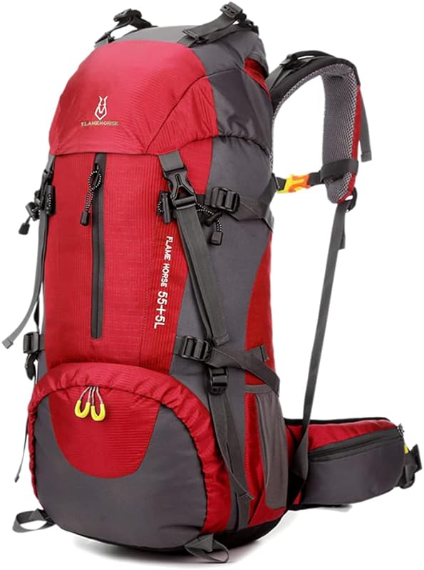 Tomshin Mochila 60L para caminhadas ao ar livre resistente à água para caminhadas esportivas e montanhismo. Mochila de viagem com compartimento para sapatos para homens e mulheres