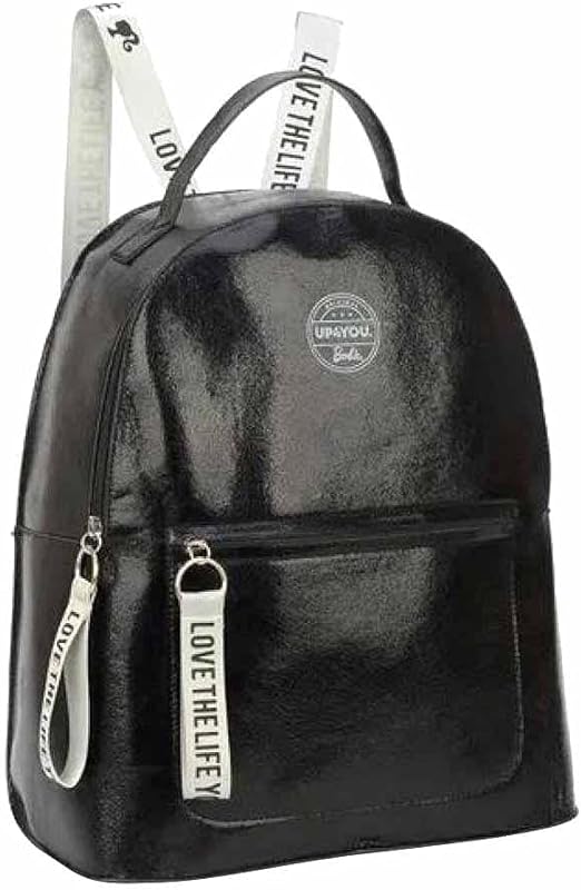 Bolsa mini mochila feminina Barbie metalizada luxcel 45803 bronze