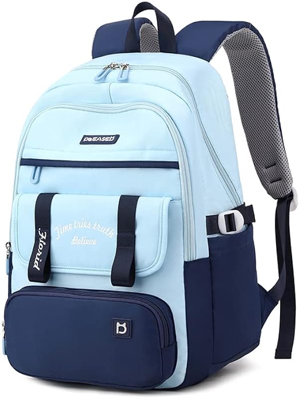 Mochila Estilosa e Funcional com Material Repelente à Água, Compatível com Notebook de 15.6 polegadas, Design Inspirado na Juventude
