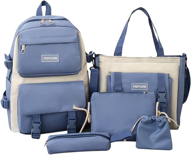 mingzhe Mochila de Lona Conjunto de Mochila Escolar de Grande Capacidade Mochila Adolescente Mochila Bolsa Mensageira Kit Papelaria Bolsa Livro mingzhe Mochila de Lona Conjunto de Mochila Escolar de Grande Capacidade Mochila Adolescente Mochila Bolsa Mensageira Kit Papelaria Bolsa Livro