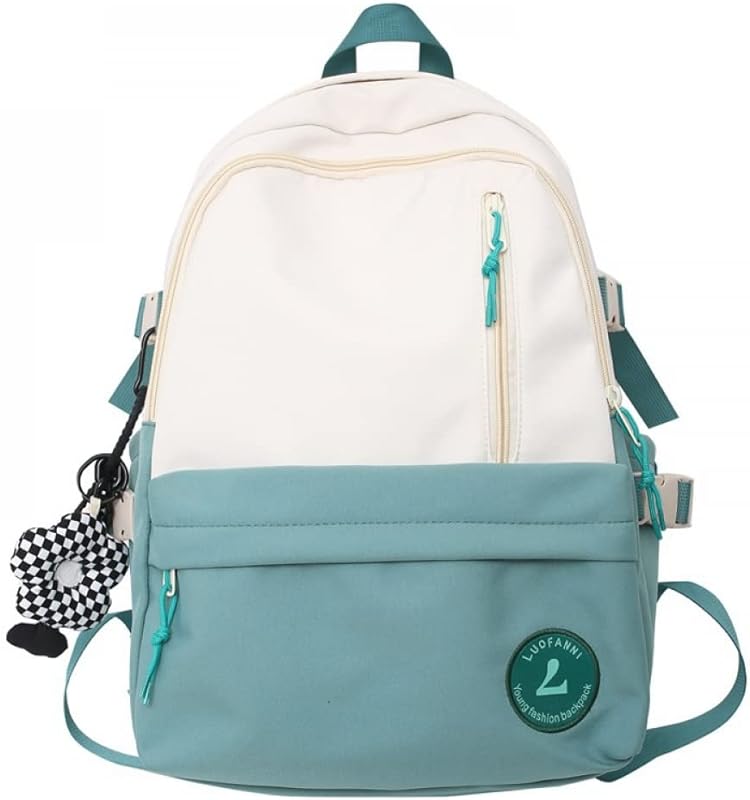 NUTOT mochila escolar juvenil，mochila notebook feminina Alta capacidade，mochilas escolar à prova d’água amortecimento， (verde)