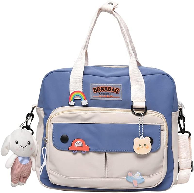 Lindas bolsas para escola kawaii, bolsa japonesa multifuncional para laptop, mochilas estéticas para meninas adolescentes, crianças, mensageiro, lancheira
