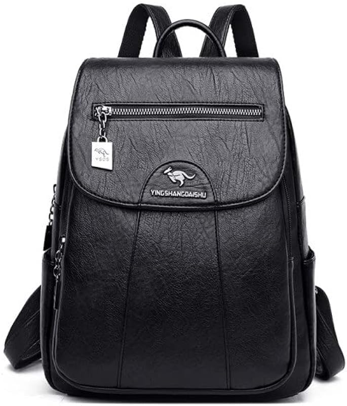 Mochila Feminina Couro Macio Modelo Vintage E Versátil