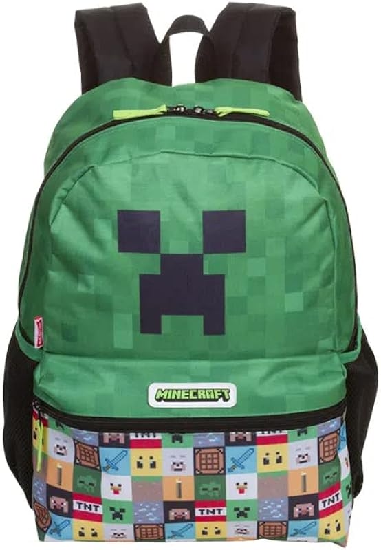 Mochila Grande Minecraft M Plus Pixels – Colorido Mochila Grande Minecraft M Plus Pixels – Colorido