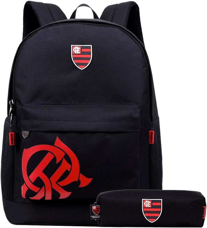 Mochila Do Flamengo Costas Estojo Simples Puxador de Zíper Personalizado Esportiva Escolar Xeryus