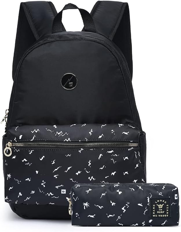 Mochila + Estojo Hang Loose Tala Escolar Juvenil Feminino