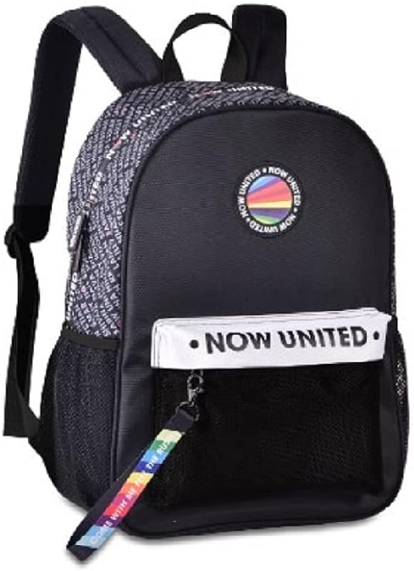 Mochila De Costa Escolar Oficial Now United Preto