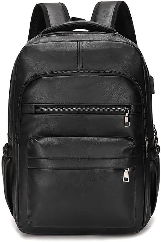Mochila Masculina de Negócios à Prova D’água Resistente ao Desgaste em Couro Macio Vintage Mochila de Viagem Fashion 2021 com Grande Capacidade Mochila para Notebook de Estudante