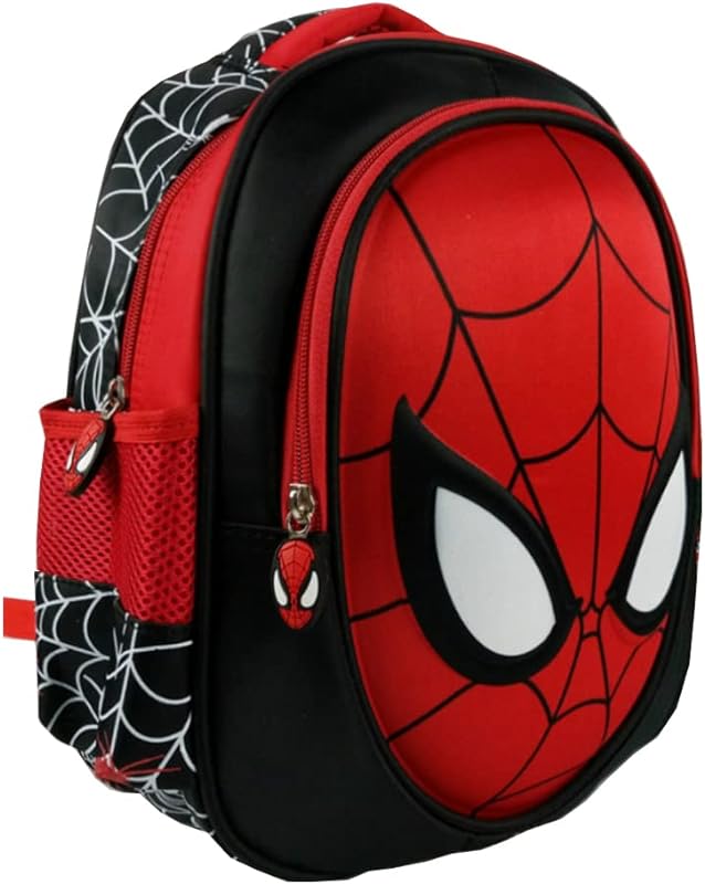 Mochila infantil infantil infantil para meninos aranha desenho quadrinhos jardim de infância lanche para 3-6 anos