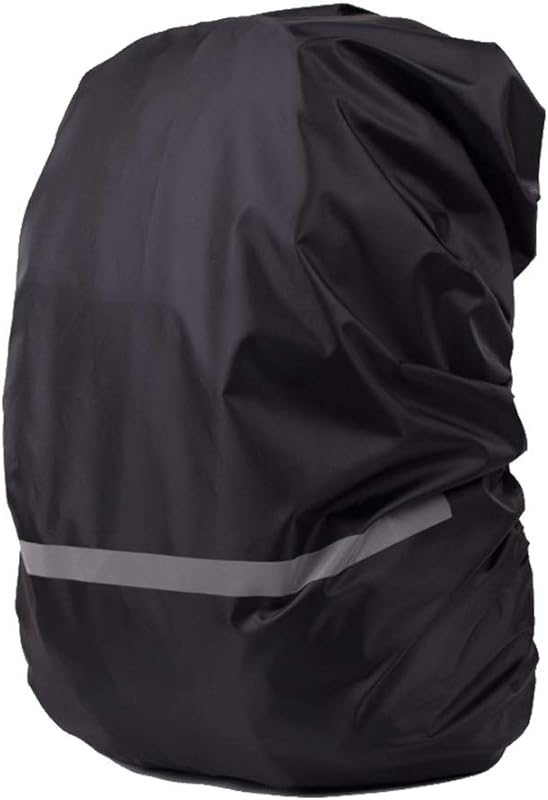 Mochila à prova d’água VORCOOL à prova de poeira, capa de chuva portátil ultraleve para caminhadas ao ar livre escalada capa de chuva tamanho M (preto)