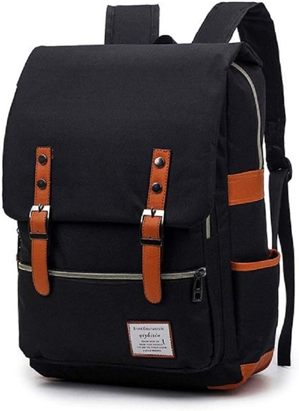 Elonglin Mochila Unissex Vintage Casual Caminhada Escolar Adolescente Mochila para Laptop de 15,6 Polegadas para Homens e Mulheres