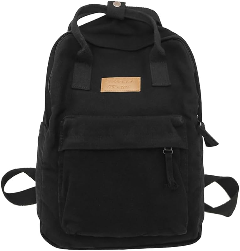 Mochila vintage masculina feminina de lona de algodão para viagem mochilas de viagem cor sólida bolsa de lazer