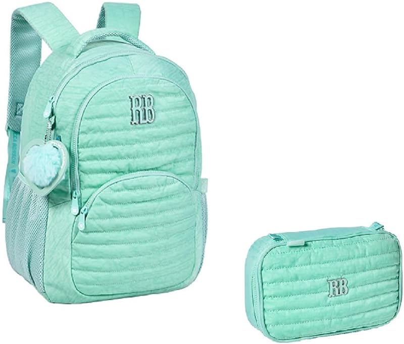Kit Mochila Costas 17 e Estojo Rebecca Bonbon Crinkle Verde – Clio Style