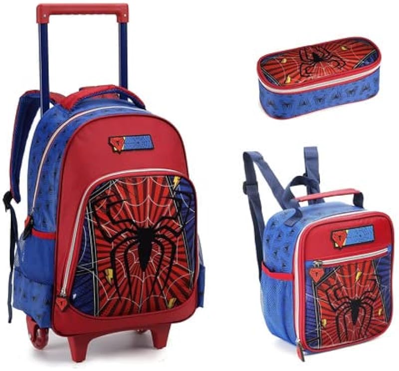Kit Mochila, Lancheira e Estojo Dark Spider