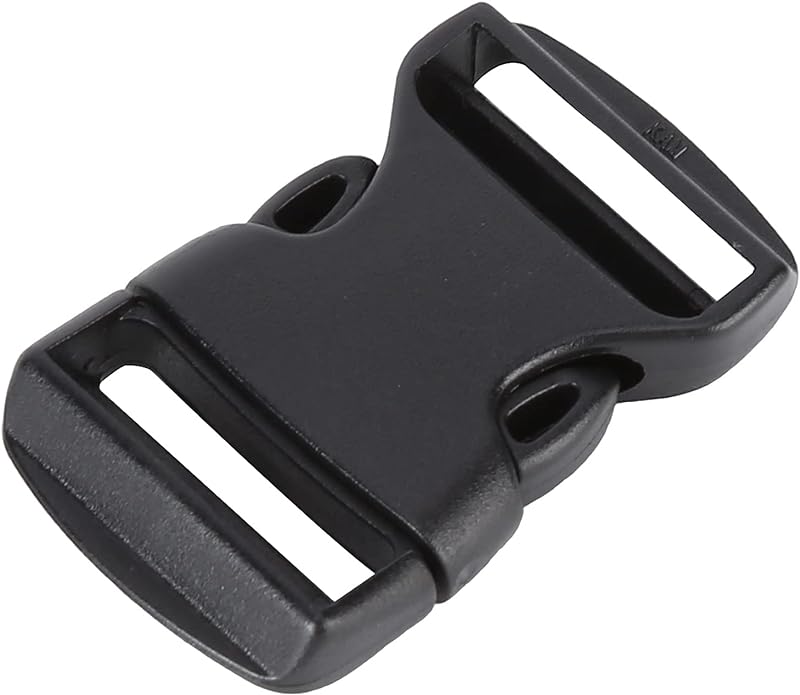 Fivela de Mochila, 5 Peças de Fivela de Liberação Rápida de Plástico, Fivelas de Alça Ajustáveis ​​duplas, Substituição DIY Craft para Mochila Preta (25mm)