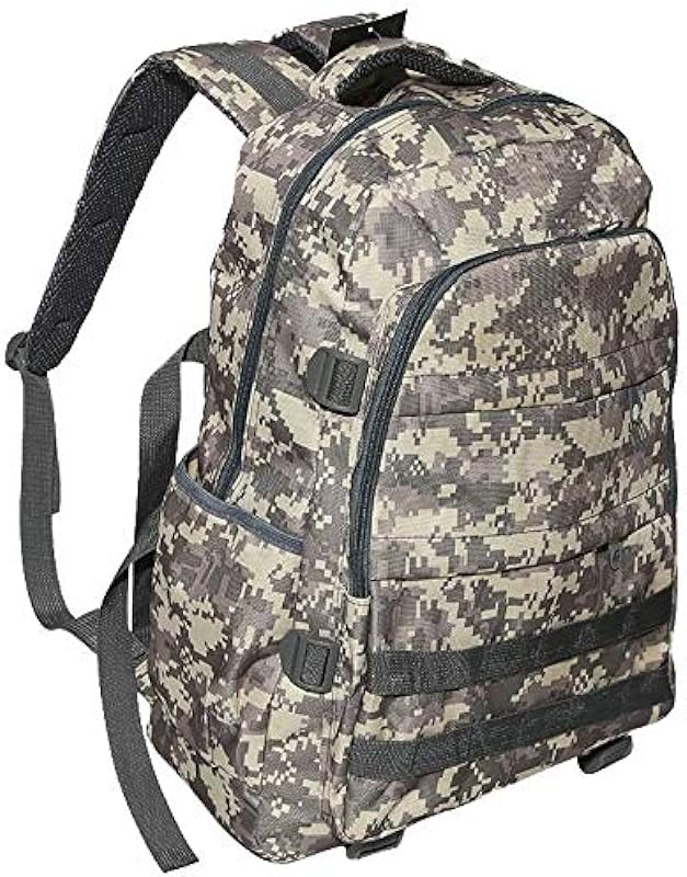 Mochila G Tática Militar Reforçada De Lona Exército Costas Camuflada Bege