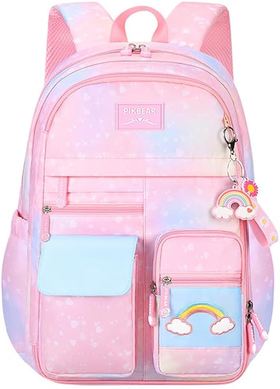 Domary Mochila leve para meninas bolsa de escola mochila portátil grande capacidade e resistente à água para meninas adolescentes