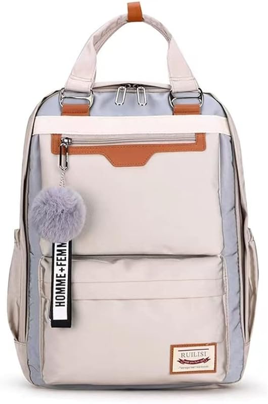 Mochila casual feminina (42×30×13cm), tecido de nylon, forro de poliéster CUTBLAJAT-8028