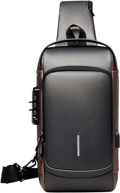 Bolsa tiracolo antifurto, mochila com carregamento USB, mochila ombro à prova d’água, bolsa tiracolo leve, vários bolsos, mochila com trava combinação Bolsa tiracolo antifurto, mochila com carregamento USB, mochila ombro à prova d’água, bolsa tiracolo leve, vários bolsos, mochila com trava combinação