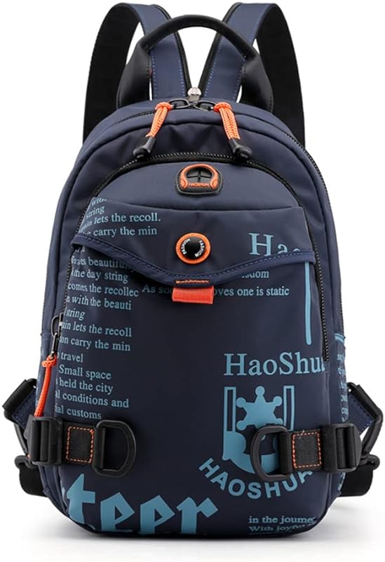 Bolsa de peito masculina ao ar livre multifuncional moda mochila impermeável pano de náilon bolsa mensageiro HS-5122