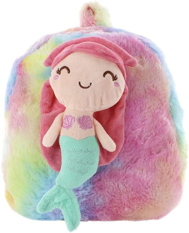 Mochila Infantil Pelúcia Tie Dye de Sereia Colorida – BBR Toys Cor: Verde Mochila Infantil Pelúcia Tie Dye de Sereia Colorida – BBR Toys Cor: Verde