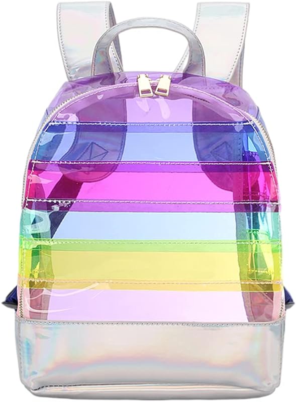 Mochila Transparente Bolsa de Ombro Resistente Mochila de Mochila Ao Ar Livre – Roxa